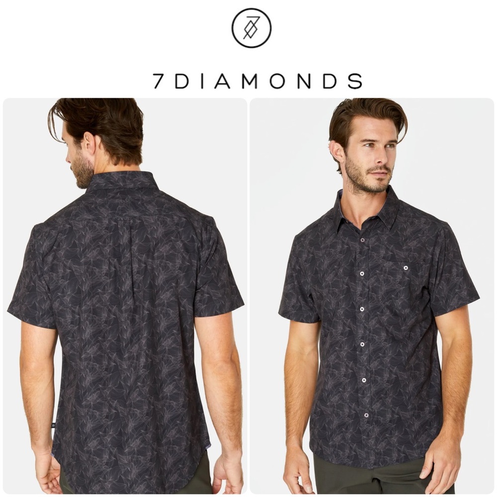 7 Diamonds 💎 Men’s XL Garden Of Light Short Sleeve Shirt • NEW WITH TAGS